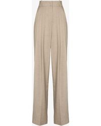 Frankie Shop - Neutral Gelso Straight-leg Trousers - Women's - Rayon/tm/wool - Lyst