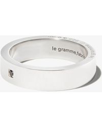Le Gramme Sterling Silver La 7g Polished Diamond Ring in Metallic for Men Mens Jewellery Rings 