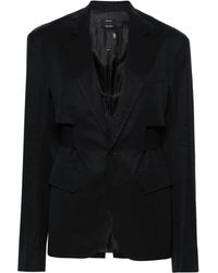 R13 - Trench Vent Single-breasted Cotton Blazer - Lyst