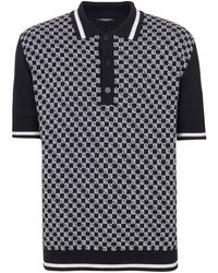 Balmain - Wool Monogram Polo Shirt - Lyst