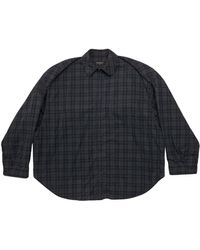 Balenciaga - Checked-pattern Long-sleeve Shirt - Lyst
