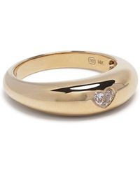 Sydney Evan - 14k Yellow Heart Diamond Ring - Lyst