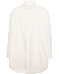 Jil Sander - Neutral Double-Collar Cotton Shirt - Lyst