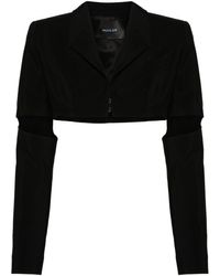 Mugler - Cut-Out Cropped Jacket - Lyst