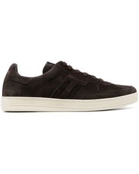 Tom Ford - Radcliffe Leather Low-top Sneakers - Men's - Calf Leather/rubber/calf Suede - Lyst