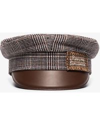 Ruslan Baginskiy Brown Tweed Baker Boy Hat