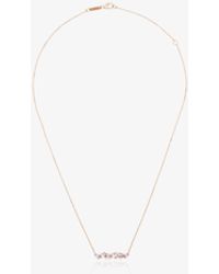 Suzanne Kalan - 18kt Rose Gold Sapphire Bar Necklace - Lyst