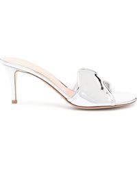 Gianvito Rossi - Tone Curved Upper Leather Mules - Lyst