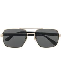 Gucci - Tinted-lens Pilot-frame Sunglasses - Lyst