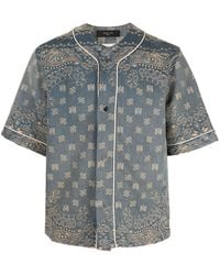 Amiri - Bandana-print Denim Shirt - Lyst