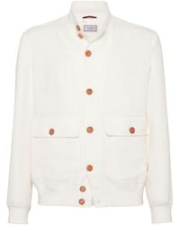 Brunello Cucinelli - Cotton Buttoned Jacket - Lyst
