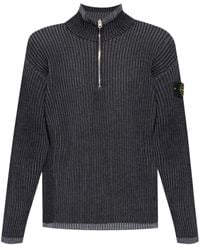 Stone Island - Quarter-Zip Cardigan - Lyst