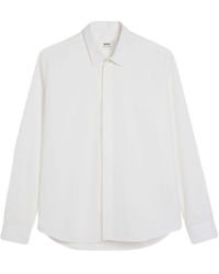 Ami Paris - Ami-de-coeur-motif Cotton Shirt - Lyst