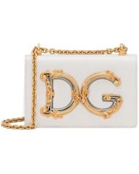 Dolce & Gabbana - White Dg Girls Leather Cross Body Bag - Women's - Lambskin - Lyst