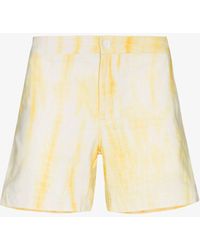 SMR Days Cotton Pines Tie-dye Bermuda Shorts in Yellow for Men | Lyst