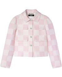 Versace - Contrasto Cropped Jacket - Women's - Polyester/silk/viscose - Lyst