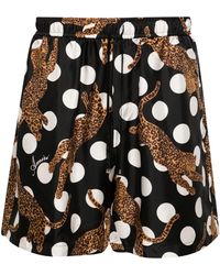Amiri - Leopard Polka Dot Print Silk Shorts - Men's - Silk - Lyst