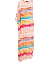 Missoni - One-shoulder Striped Maxi Dress - Lyst