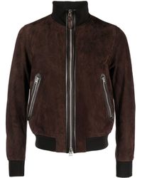 Tom Ford - Suede Bomber Jacket - Lyst