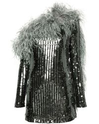 ‎Taller Marmo - Mini Garbo Sequined Feather-trimmed Minidress - Lyst