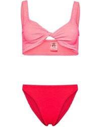 Hunza G - And Red Juno Seersucker Bikini - Lyst