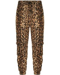 Dolce & Gabbana - Leopard-print Track Pants - Men's - Polyester/polyamide - Lyst
