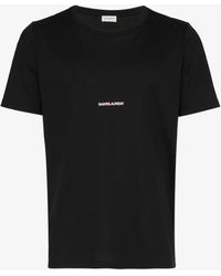 Saint Laurent Ysl Malibu T-shirt in Black for Men | Lyst UK