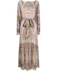 Etro - Multicolour Paisley-print Silk Maxi Dress - Lyst