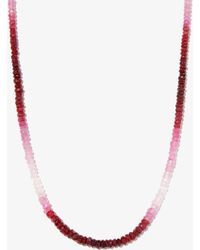Roxanne First - 14k Yellow Rocky Graduated Ruby Necklace - Lyst