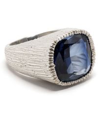 Bleue Burnham - Sterling Burnham Signet Sapphire Ring - Lyst