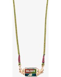 Marie Lichtenberg - 18k Rose Gold Believe Sapphire Diamond Locket Necklace - Women's - Sapphire/18kt Yellow Gold/diamond - Lyst