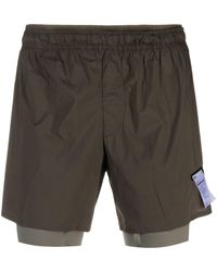 Satisfy - Green Coffeethermaltm Layered Running Shorts - Men's - Polyamide/elastane - Lyst