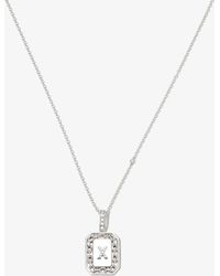 SHAY - 18k White Gold X Initial Diamond Pendant Necklace - Men's - Diamond/18kt White Gold - Lyst