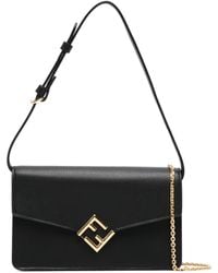Fendi - Ff Diamonds Leather Shoulder Bag - Women's - Calf Leather/metal - Lyst