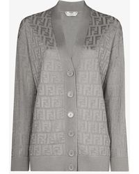 fendi poncho black and white