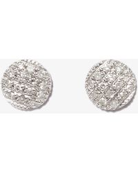 Dana Rebecca - 14k White Gold Lauren Joy Mini Diamond Stud Earrings - Women's - Diamond/14kt White Gold - Lyst