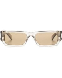 Saint Laurent - Naked Wire Rectangle-frame Sunglasses - Lyst