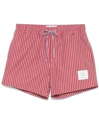 Thom Browne - Pinstriped Swim Shorts - Lyst