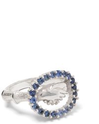 Bleue Burnham - Sterling Hand Shake Sapphire Ring - Lyst