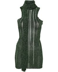 AYA MUSE - Luwu Lurex-detail Mini Dress - Women's - Viscose - Lyst