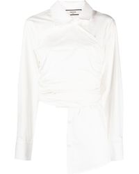 Elleme - Draped Asymmetric Cotton Shirt - Lyst