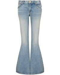 Balmain - Low-rise Bootcut Jeans - Lyst