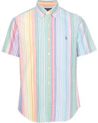 Polo Ralph Lauren - Multicolour Striped Short-sleeved Cotton Shirt - Men's - Cotton - Lyst
