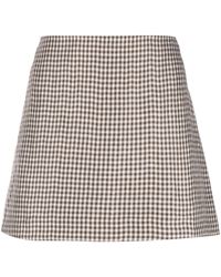 Acne Studios - Irella Checked Mini Skirt - Lyst
