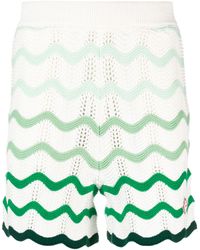 Casablancabrand - Gradient-wave Crochet Shorts - Lyst