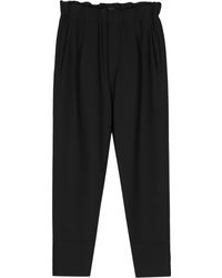 Issey Miyake - Cropped Tapered Trousers - Women's - Polyester/polyurethane/nylon - Lyst