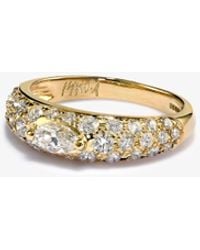 Jacquie Aiche - 14k Yellow Diamond Marquise Dome Ring - Lyst