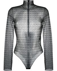 Givenchy - 4g Sheer Bodysuit - Women's - Polyamide/elastane - Lyst