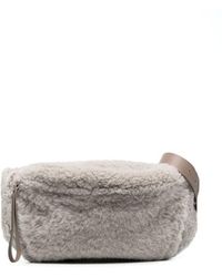 Brunello Cucinelli - Frosty Shearling Belt Bag - Lyst