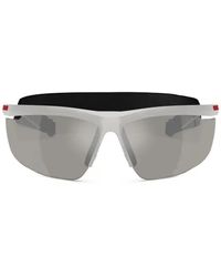 Prada Linea Rossa - Biker-Frame Sunglasses - Lyst